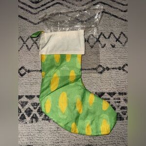 Green and Yellow Corn Christmas Stocking